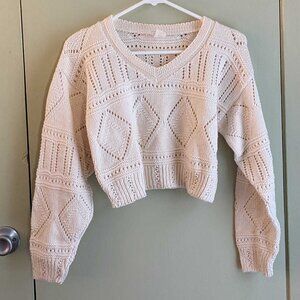 Fredericks of Hollywood Vneck cropped sweater